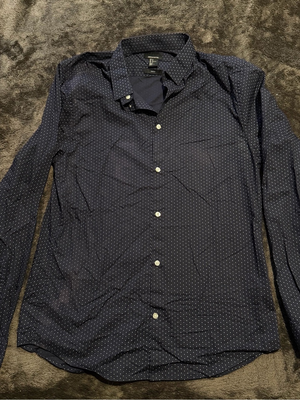 H&m slim fit button down shirt size medium men